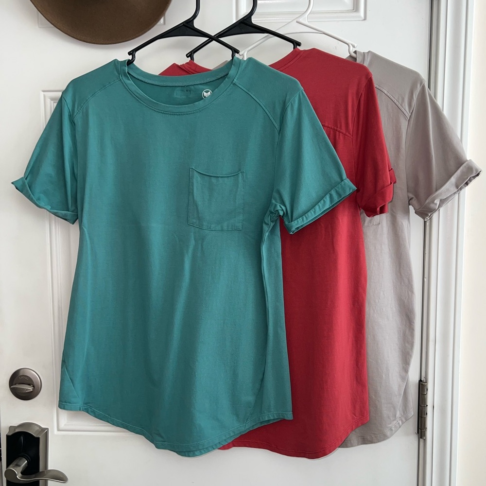 Set of Three Alpha Forward scoop / date night tees
